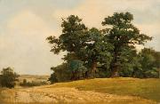 Eugen Ducker Landscape with oaks Germany oil painting artist